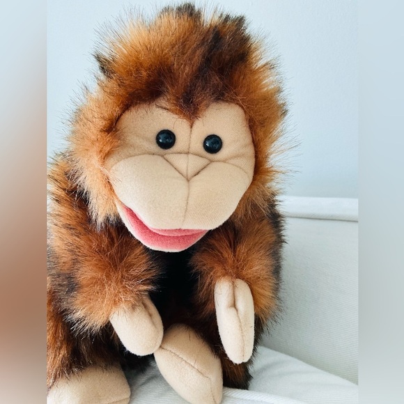 Folkmanis Monkey Puppet MOVING MOUTH Long Tail NEW - Picture 3 of 9